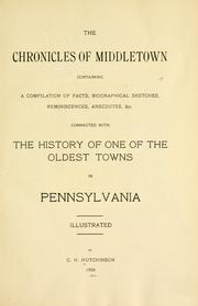 Cover of: The chronicles of Middletown by C. H. Hutchinson