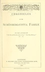 Cover of: Chronicles of the Schönberg-Cotta family by Elizabeth Rundle Charles