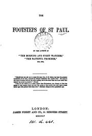 Cover of: The footsteps of st. Paul, by the author of 'The morning and night watches'.