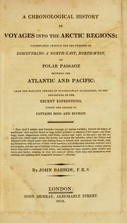 Cover of: A chronological history of voyages into the Arctic regions by John Barrow