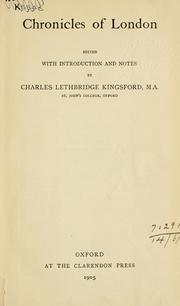 Cover of: Chronicles of London