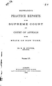 Cover of: Howard's Practice Reports in the Supreme Court and Court of Appeals of the ...