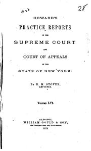 Cover of: Howard's Practice Reports in the Supreme Court and Court of Appeals of the ...