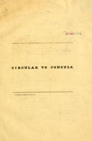 Cover of: Circular to consuls by United States. Dept. of the Treasury.