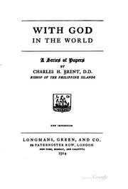 Cover of: With God in the World: A Series of Papers