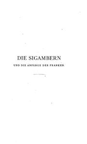 Cover of: Die Germanen des Rheins ihr Kampf mit Rom und der Bundesgedanke.(die ...