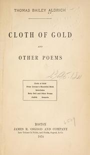 Cover of: Cloth of gold: and other poems.