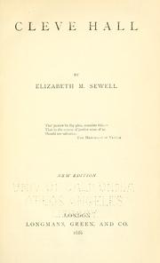 Cover of: Cleve Hall