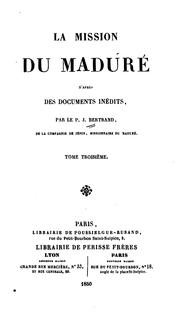 Cover of: La mission du Maduré: d'après des documents inédits