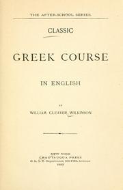 Cover of: Classic Greek course in English