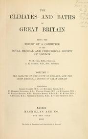 The climates and baths of Great Britain by Royal Medical and Chirurgical Society of London.