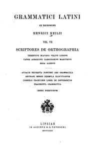 Cover of: Grammatici latini by Hermann Hagan , Heinrich Keil