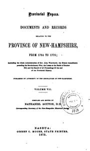 Provincial and State Papers by New Hampshire