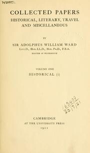 Cover of: Collected papers: historical, literary, travel and miscellaneous.