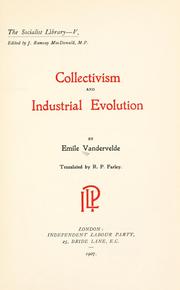 Cover of: Collectivism and industrial evolution