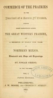 Cover of: Commerce of the prairies by Josiah Gregg