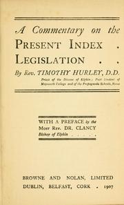 Cover of: A commentary on the present Index legislation