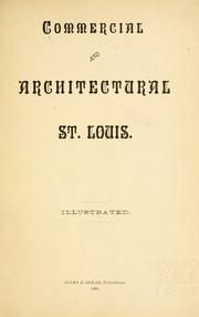 Cover of: Commercial and architectural St. Louis. by George Washington O'Rear