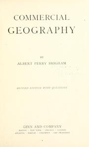 Cover of: Commercial geography by Albert Perry Brigham