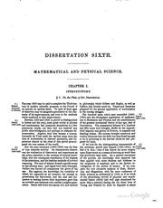 Cover of: Dissertation Sixth: Exhibiting a General View of the Progress of ...