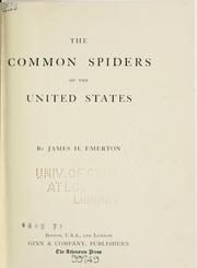 Cover of: The common spiders of the United States.