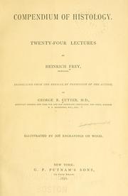Cover of: Compendium of histology.