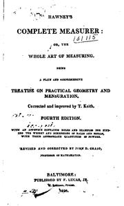 Cover of: Hawney's Complete Measurer: Or, The Whole Art of Measuring. Being a Plain and Comprehensive ...