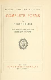 Cover of: Complete poems by George Eliot