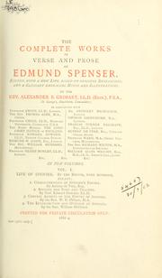 Cover of: Complete works in verse and prose. by Edmund Spenser