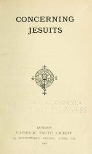 Cover of: Concerning Jesuits.