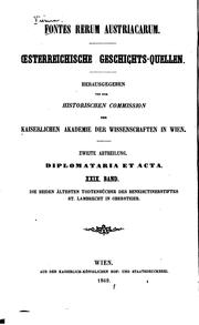 Cover of: Fontes Rerum Austriacarum by Österreichische Akademie der Wissenschaften Historische Kommission , Historische Kommission