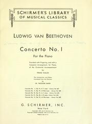 Cover of: Concerto no. 1 | Ludwig van Beethoven