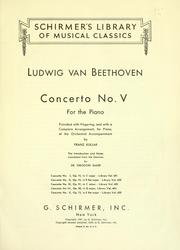 Cover of: Concerto no. V for the piano. by Ludwig van Beethoven