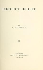 Cover of: Conduct of life by Ralph Waldo Emerson