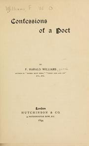 Cover of: Confessions of a poet | F. W. Orde Ward