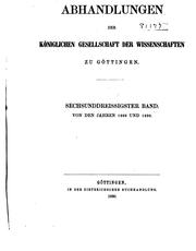 Cover of: Abhandlungen der Königlichen Gesellschaft der Wissenschaften zu Göttingen by Akademie der Wissenschaften in Göttingen, Königliche Gesellschaft der Wissenschaften zu Göttingen, Akademie der Wissenschaften in Göttingen