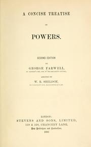 A concise treatise on powers by Farwell, George Sir