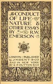 Cover of: The conduct of life by Ralph Waldo Emerson