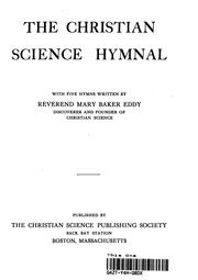 The Christian Science Hymnal by Mary Baker Eddy