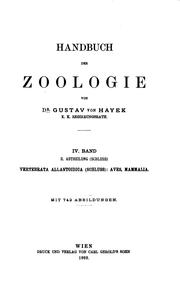 Handbuch der Zoologie by Gustav von Hayek