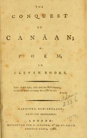 Cover of: conquest of Canäan: a poem in eleven books ...