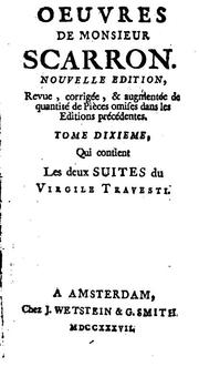 Cover of: Oeuvres de Monsieur Scarron by Scarron Monsieur