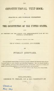 The constitutional text-book by Furman Sheppard