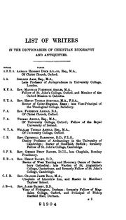 A Dictionary of Christian Biography, Literature, Sects and Doctrines by William George Smith , William Smith, Henry Wace