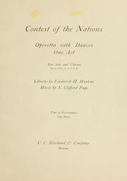 Cover of: Contest of the nations: operetta with dances, one act, for soli and chorus, mixed voices or S.S.A.B.