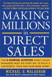 Cover of: Making Millions in Direct Sales by Michael G. Malaghan