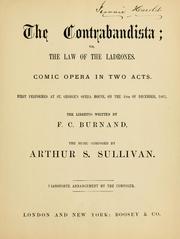 Cover of: Contrabandista, or The law of the ladrones: comic opera in two acts