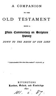 Cover of: A companion to the Old Testament