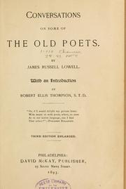 Cover of: Conversations on some of the old poets. by James Russell Lowell