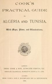Cover of: Cook's practical guide to Algeria and Tunisia